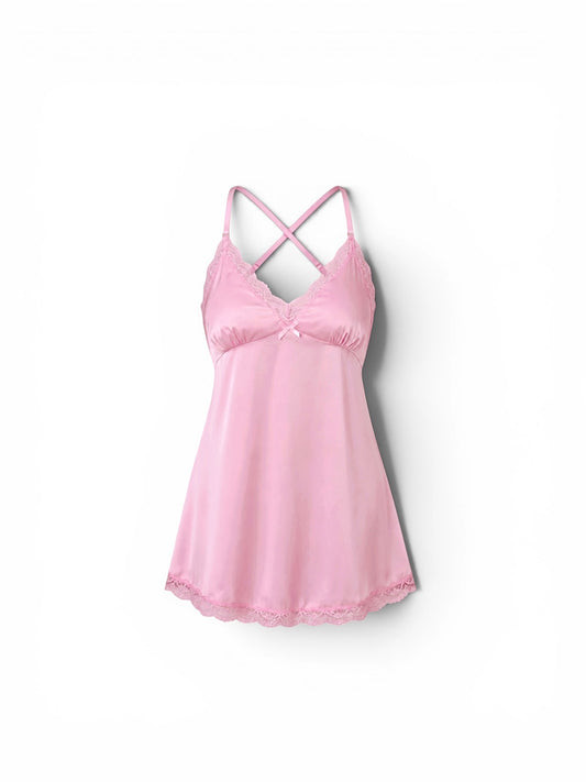 Lureté Baby Pink Silky-soft Nightwear Set