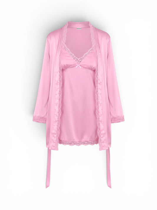 Lureté Baby Pink Silky-soft Nightwear Set